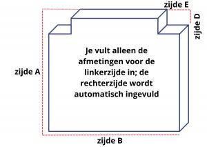 Rechthoekig matras met uitsnede op maat