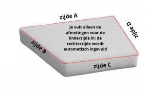 Trapezium Matras op maat