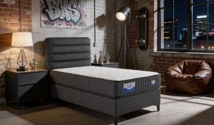 1-Persoons Boxspring Hybrid Antraciet 90x200